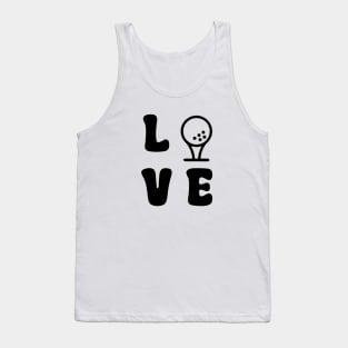 Love Golf Black Tank Top